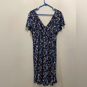 Maternity Faux Wrap Knit Dress